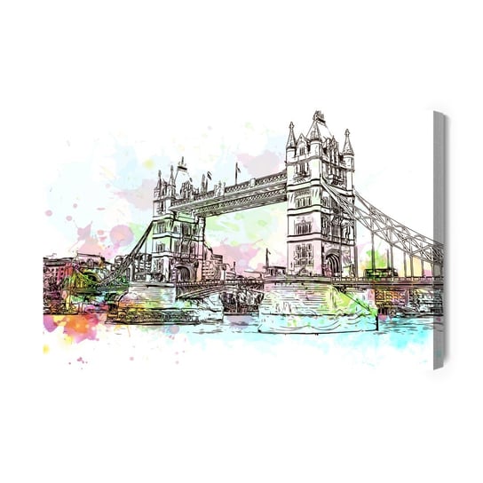 Obraz Na Płótnie Tower Bridge Malowany Akwarelą 40x30 Inna marka