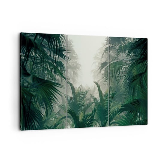 Obraz na płótnie - Tropikalna tajemnica - 105x70 cm - Obraz nowoczesny - Dżungla, Palma Kokosowa, Las, Natura, Las Tropikalny - CE105x70-4504 ARTTOR