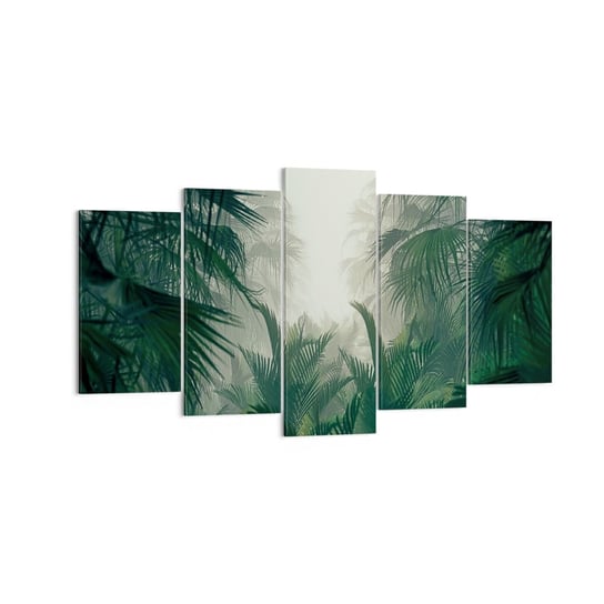 Obraz na płótnie - Tropikalna tajemnica - 160x85 cm - Obraz nowoczesny - Dżungla, Palma Kokosowa, Las, Natura, Las Tropikalny - EA160x85-4504 ARTTOR