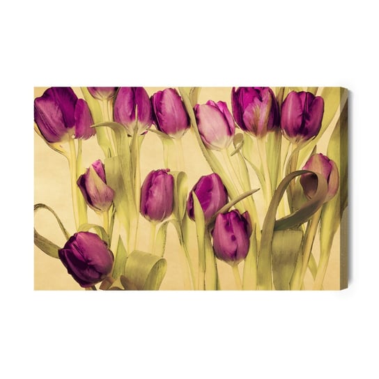 Obraz Na Płótnie Tulipany W Stylu Retro 30x20 Inna marka