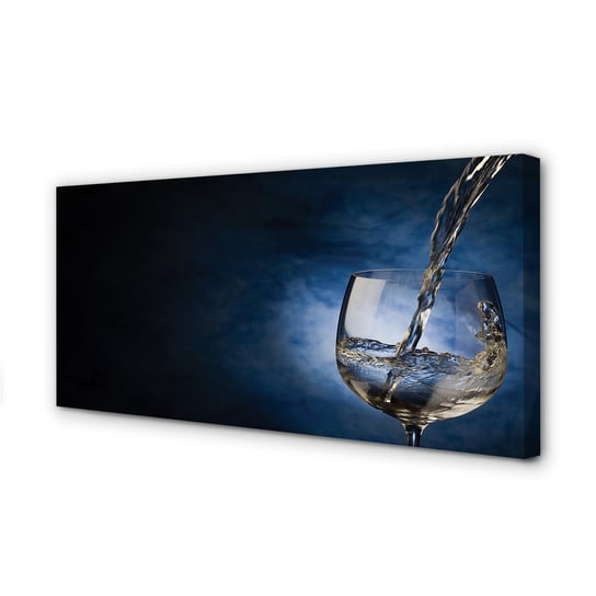 Obraz na płótnie TULUP Białe wino kieliszek 100x50 cm Tulup
