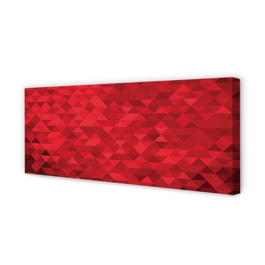 Obraz na płótnie TULUP Czerwony wzór trójkątów 125x50 cm Tulup