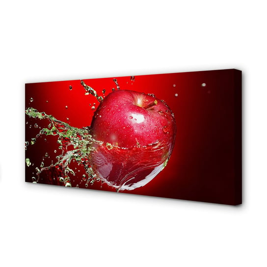 Obraz na płótnie TULUP dekor Jabłko krople wody 120x60 cm Tulup