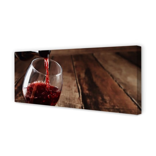 Obraz na płótnie TULUP Deski wino kieliszek 125x50 cm cm Tulup