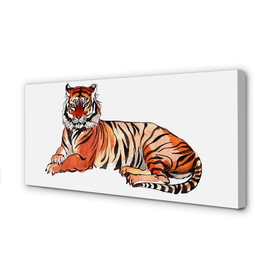 Obraz na płótnie TULUP do pokoju Malowany tygrys 100x50 cm Tulup