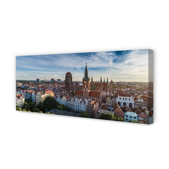 Obraz na płótnie TULUP Gdańsk Panorama kościół 125x50 cm Tulup