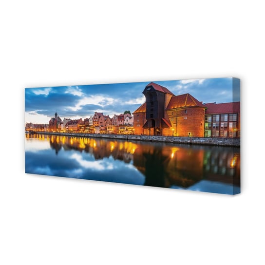 Obraz na płótnie TULUP Gdańsk Rzeka budynki 125x50 cm cm Tulup