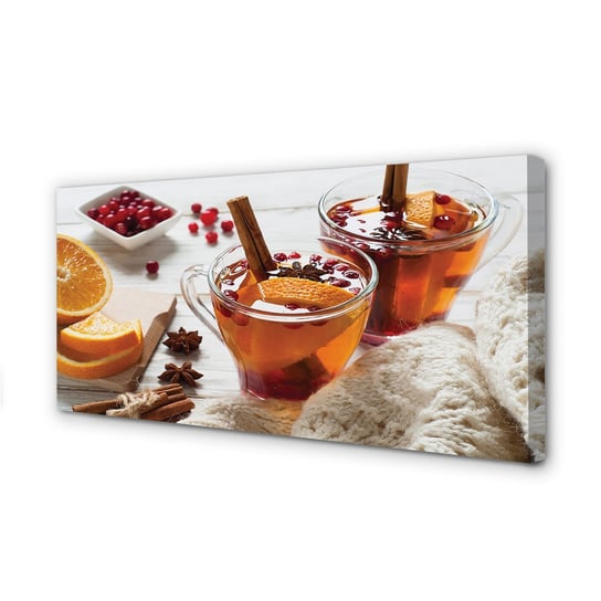 Obraz na płótnie TULUP Herbata zimowa kubek 100x50 cm Tulup