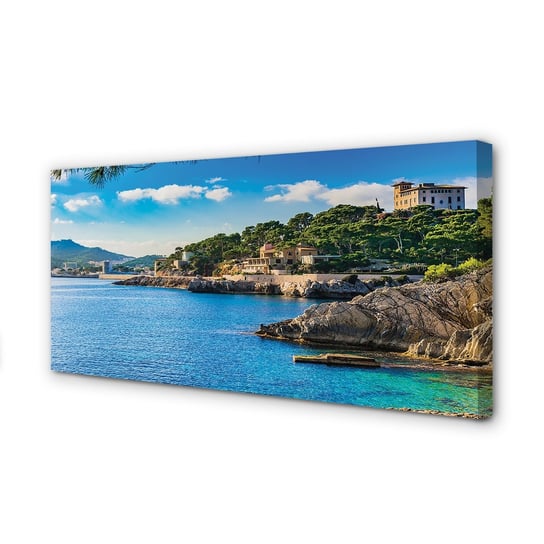 Obraz na płótnie TULUP Hiszpania Morze wybrzeże góry, 120x60 cm Tulup