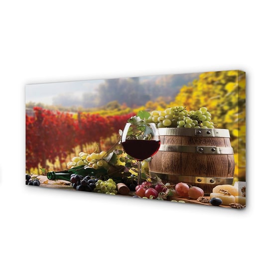 Obraz na płótnie TULUP Jesień wino kieliszek 120x60 cm cm Tulup