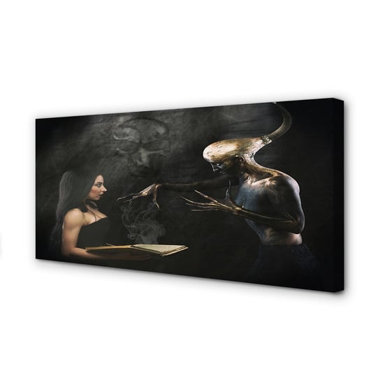 Obraz na płótnie TULUP Kobieta mroczna postać 100x50 cm Tulup