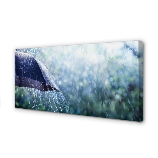 Obraz na płótnie TULUP Krople parasol deszcz 100x50 cm Tulup