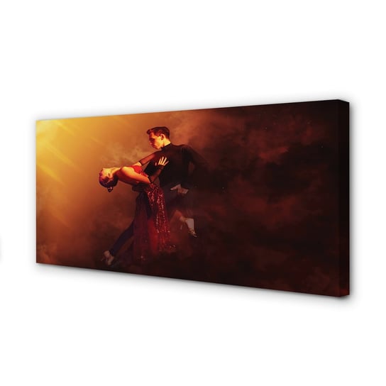 Obraz na płótnie TULUP Ludzie taniec deszcz dym 100x50 cm Tulup
