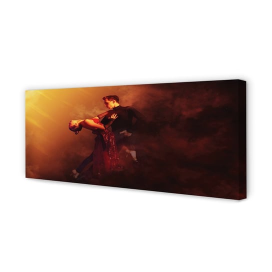 Obraz na płótnie TULUP Ludzie taniec deszcz dym 125x50 cm Tulup