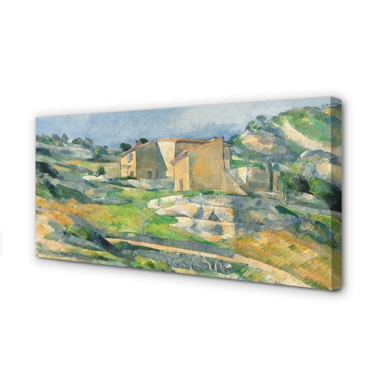 Obraz na płótnie TULUP Malowany dom na wzgórzu 120x60 cm Tulup