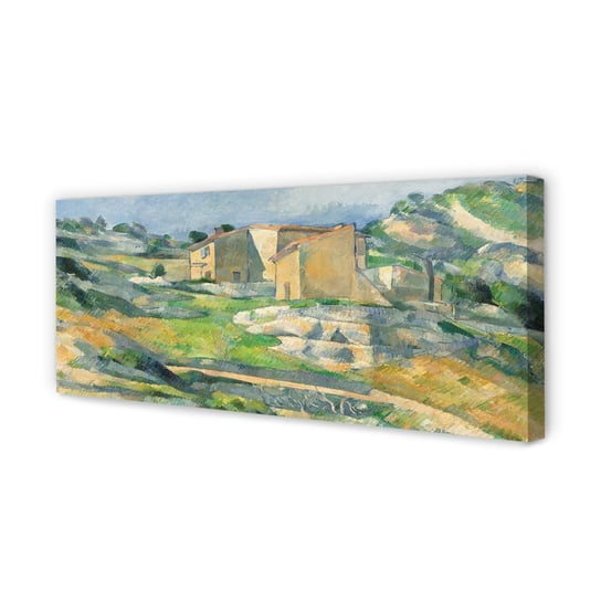 Obraz na płótnie TULUP Malowany dom na wzgórzu 125x50 cm Tulup