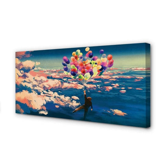 Obraz na płótnie TULUP Niebo chmury balony 120x60 cm cm Tulup
