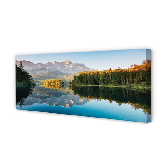 Obraz na płótnie TULUP Niemcy Góry jezioro las 125x50 cm Tulup