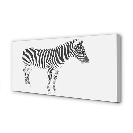 Obraz na płótnie TULUP nowoczesny Malowana zebra 120x60 cm Tulup