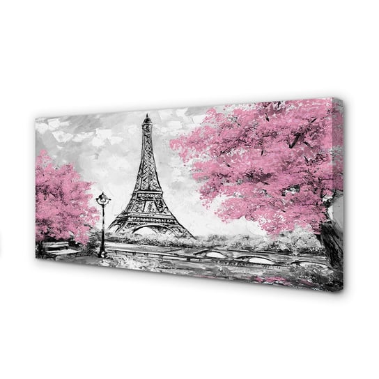 Obraz na płótnie TULUP Paryż drzewa wiosna 120x60 cm cm Tulup