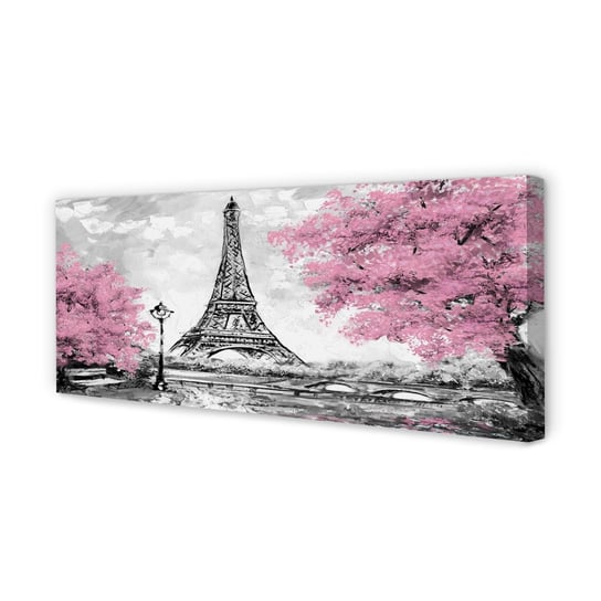 Obraz na płótnie TULUP Paryż drzewa wiosna 125x50 cm cm Tulup