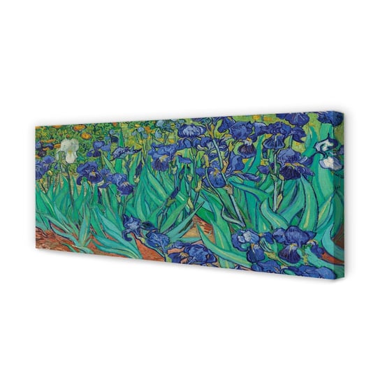 Obraz na płótnie TULUP Sztuka kwiaty irysy 125x50 cm cm Tulup