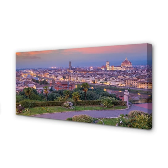 Obraz na płótnie TULUP Włochy Panorama rzeka 100x50 cm Tulup
