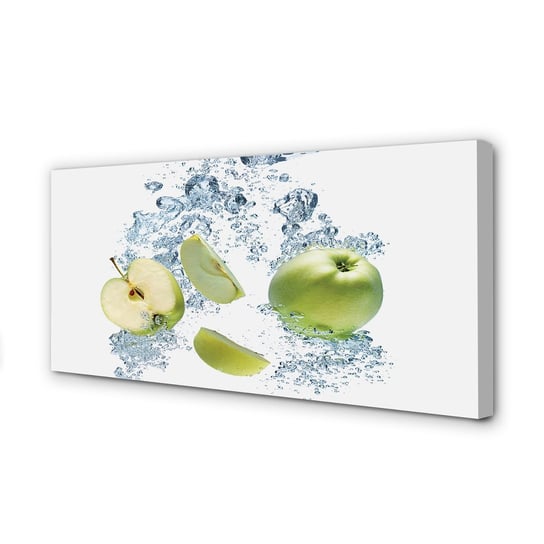 Obraz na płótnie TULUP Woda jabłko pokrojone 100x50 cm Tulup