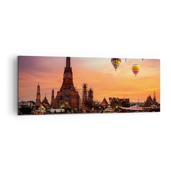 Obraz na płótnie - Tutaj rodzą się baśnie - 140x50cm - Bangkok Świątynia Świtu Tajlandia - Nowoczesny Canvas obraz do salonu do sypialni ARTTOR ARTTOR