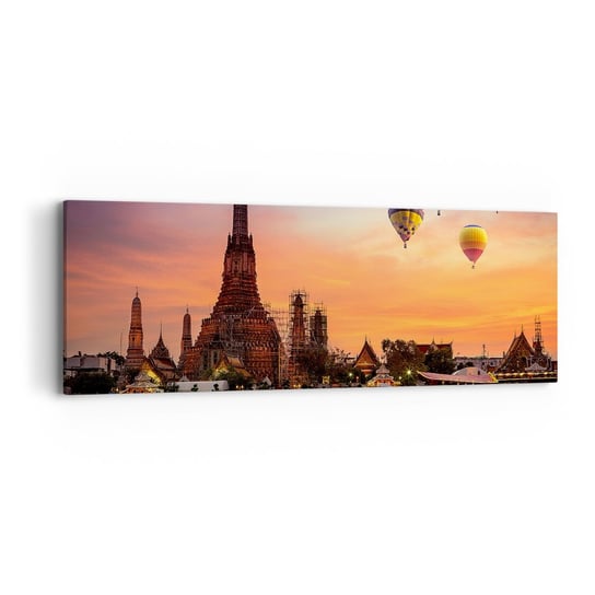 Obraz na płótnie - Tutaj rodzą się baśnie - 90x30cm - Bangkok Świątynia Świtu Tajlandia - Nowoczesny Canvas obraz do salonu do sypialni ARTTOR ARTTOR