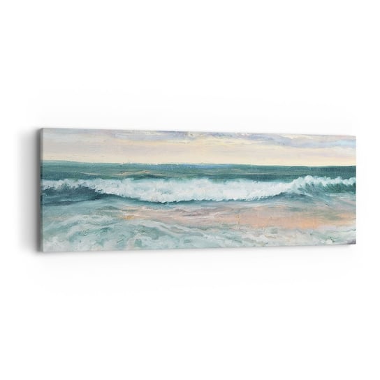 Obraz na płótnie - Tutaj wygładzisz duszę - 90x30cm - Pejzaż Morze Nadmorski - Nowoczesny Canvas obraz do salonu do sypialni ARTTOR ARTTOR