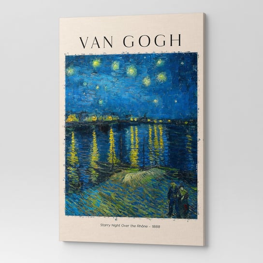 Obraz na płótnie VANG GOGH STARRY NIGHT THE RHONE REP00011 30X40 Wave Print