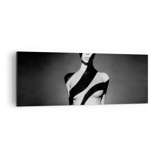 Obraz na płótnie - W blasku i w cieniu - 140x50cm - Kobieta Ciało Sztuka - Nowoczesny Canvas obraz do salonu do sypialni ARTTOR ARTTOR