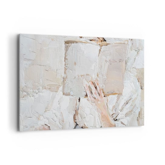Obraz na płótnie - W innym świecie - 120x80cm - Sztuka Książka Minimalizm - Nowoczesny obraz na ścianę do salonu do sypialni ARTTOR ARTTOR