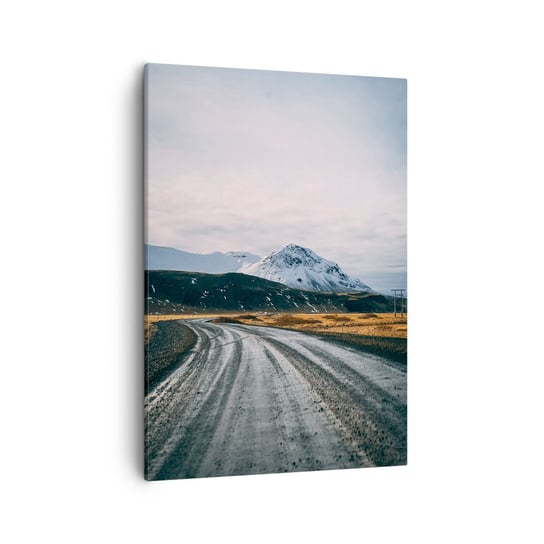 Obraz na płótnie - W islandzkim klimacie - 50x70cm - Krajobraz Góry Islandia - Nowoczesny Canvas obraz do salonu do sypialni ARTTOR ARTTOR