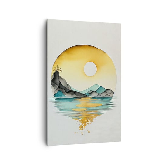 Obraz na płótnie - W kręgu piękna - 80x120cm - Pejzaż Widok Słońce - Nowoczesny obraz na ścianę do salonu do sypialni ARTTOR ARTTOR