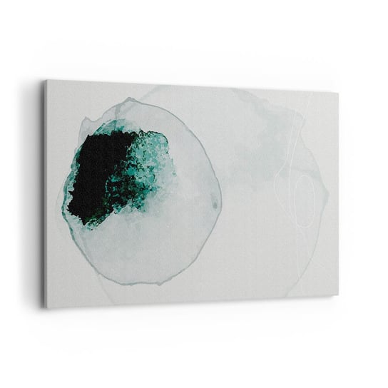 Obraz na płótnie - W kropli wody - 120x80cm - Nowoczesny Minimalistyczny Abstrakcja - Nowoczesny obraz na ścianę do salonu do sypialni ARTTOR ARTTOR