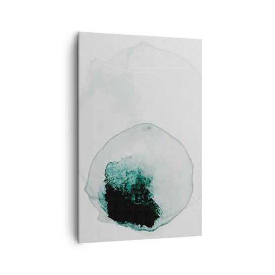 Obraz na płótnie - W kropli wody - 80x120cm - Nowoczesny Minimalistyczny Abstrakcja - Nowoczesny obraz na ścianę do salonu do sypialni ARTTOR ARTTOR