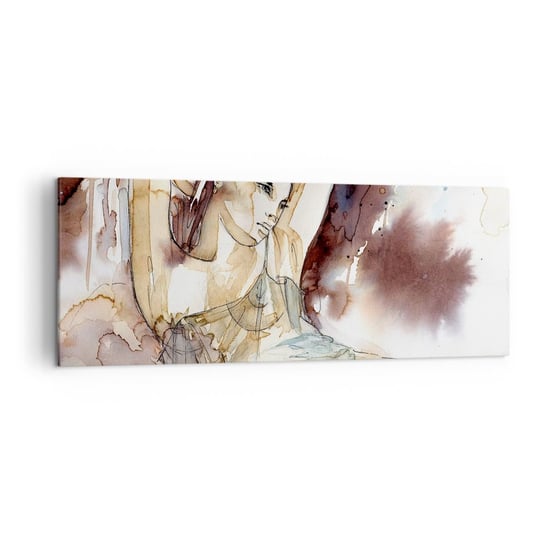 Obraz na płótnie - W nastroju lila - 140x50cm - Abstrakcja Kobieta Ciało - Nowoczesny Canvas obraz do salonu do sypialni ARTTOR ARTTOR
