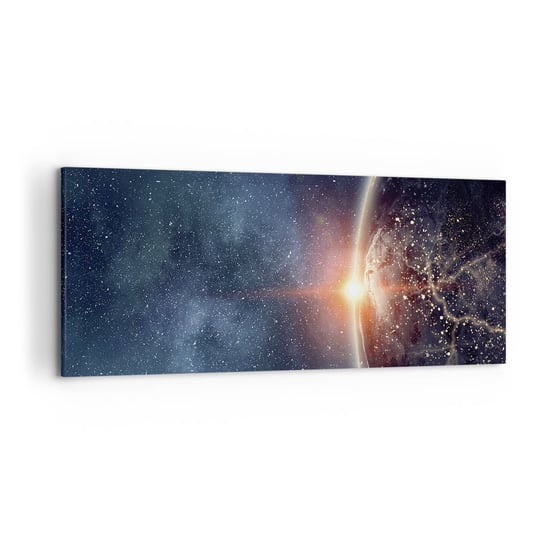 Obraz na płótnie - W nowej perspektywie - 120x50cm - Kosmos Galaktyka Wszechświat - Nowoczesny obraz na ścianę do salonu do sypialni ARTTOR ARTTOR