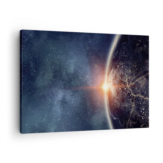 Obraz na płótnie - W nowej perspektywie - 70x50cm - Kosmos Galaktyka Wszechświat - Nowoczesny Canvas obraz do salonu do sypialni ARTTOR ARTTOR