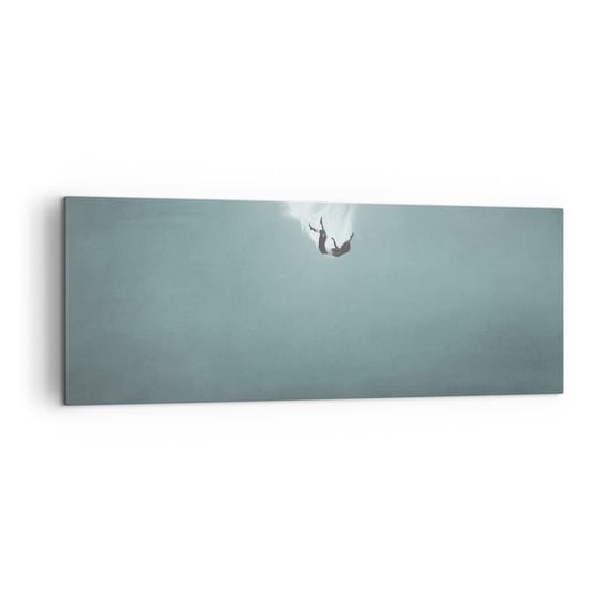 Obraz na płótnie - W objęciach oceanu - 140x50cm - Woda Minimalizm Podwodny - Nowoczesny Canvas obraz do salonu do sypialni ARTTOR ARTTOR