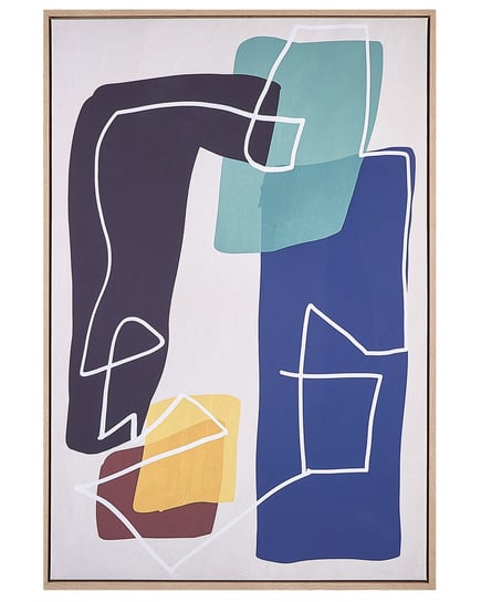 Obraz na płótnie w ramie abstrakcyjny 63 x 93 cm wielokolorowy FRISA Beliani