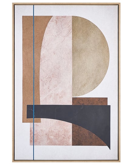 Obraz na płótnie w ramie abstrakcyjny 63 x 93 cm wielokolorowy RUFFANO Beliani