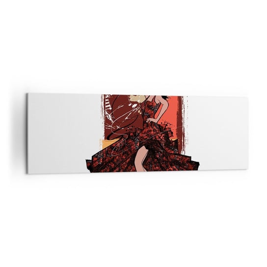 Obraz na płótnie - W rytmie serca - 160x50cm - Tancerka Flamenco Taniec - Nowoczesny foto obraz w ramie do salonu do sypialni ARTTOR ARTTOR