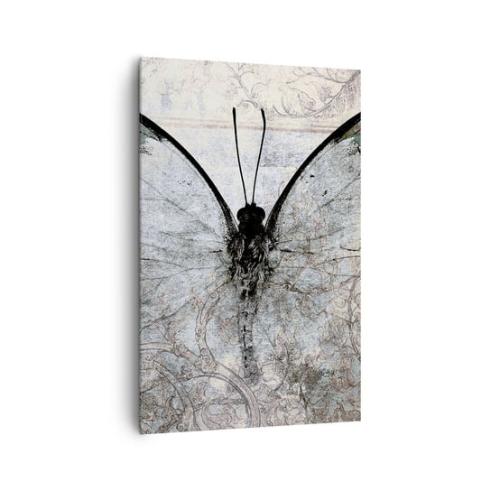 Obraz na płótnie - W secesyjnym stylu - 80x120cm - Abstrakcja Motyl Sztuka - Nowoczesny obraz na ścianę do salonu do sypialni ARTTOR ARTTOR