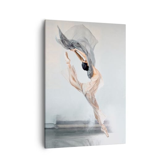 Obraz na płótnie - W tanecznym uniesieniu - 50x70cm - Baletnica Taniec Balet - Nowoczesny Canvas obraz do salonu do sypialni ARTTOR ARTTOR