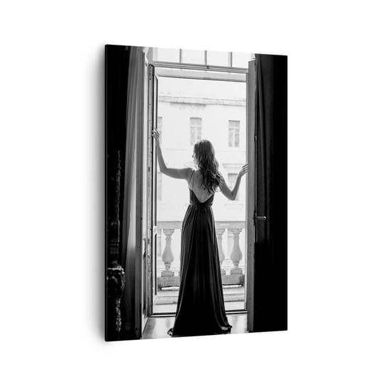 Obraz na płótnie - W wielkim stylu - 70x100cm - Kobieta Moda Modelka - Nowoczesny foto obraz w ramie do salonu do sypialni ARTTOR ARTTOR