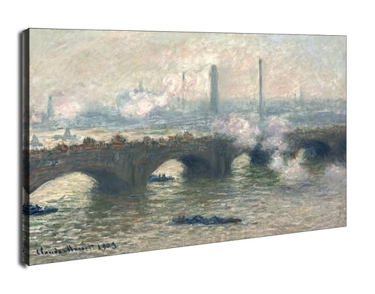 Obraz na płótnie Waterloo Bridge, Gray Day, Claude Monet, 60x40 cm Galeria Plakatu