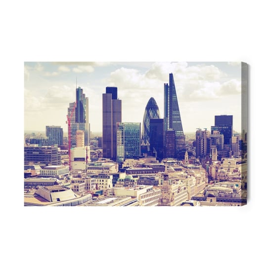 Obraz Na Płótnie Widok Na Nowoczesną Dzielnicę Londynu 90x60 NC Inna marka